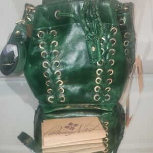 Patricia Nash Emerald Green Mini Bag with Gold Details